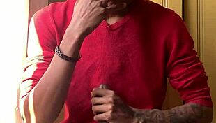 Ebony Babe Masturbates With Smoking Fetish, Cumshot Explosion!