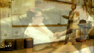 Petite teens get bored with homework