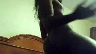 Black shemale teases Latino with big cock