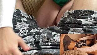 Marycandy catches a guy watching porn and decides to make a better video deepthroat pov