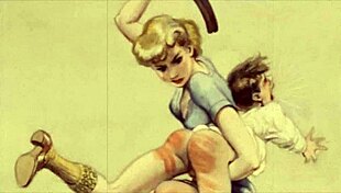 Vintage cartoon illustration from antique era