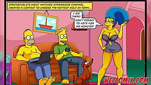 i can't stop thinking about the hottest milf in simptoons simpsons hentai, with her big tits and ass in cartoon comic style
