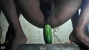 Watch This Horny Gay Pussy Get Fucked Hard by a Cucumber!