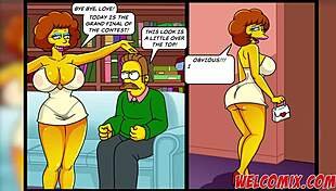 i can't stop thinking about the hottest milf in simptoons simpsons hentai, with her big tits and ass in cartoon comic style