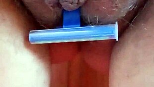 beautiful brunette pornstar doing alternative masturbation in this amateur scene.