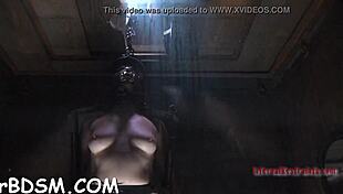 Playgirl endures zealous dildo action in bdsm scene