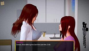 My new family explores homemade games with brunette and redhead amateurs