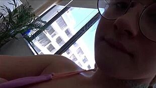 I put on glasses to see the cock better and accidentally cum in ass