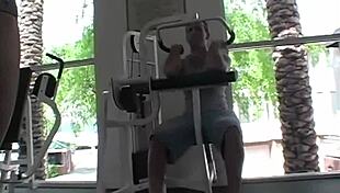 Janice Campbell visits neighbor for anal fuck and blowjob with cum facial!