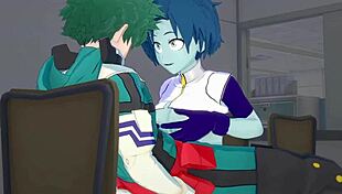 Toru Hagakure, Kaoruko Awata, and Izuku Midoriya in wild hentai action!