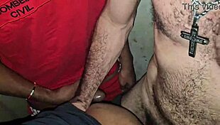 Firefighters Engage In Bareback Fucking Behind Accommodation In Sheer Clothing