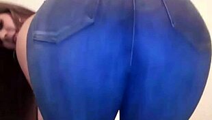 The tightest jeans ever on a stunning figure