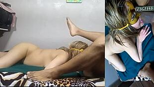 Stepbrother Excited During Condom Application, Accidental Cumshot