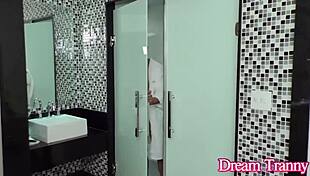 Two guys alternate pounding vitoria neves trans ass in interracial threesome