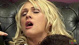 Blonde secretary strips and rides boss