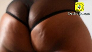 Ebony MILF model rides hard in reverse cowgirl style