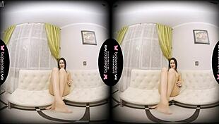 Margot Hairy Teases Cock Solo in VR