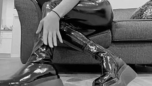 fetish boots high heels latex gloves shiny leggings stir kinky emotions
