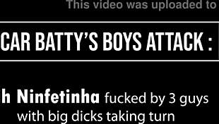 Mih Ninfetinha Fucks 3 Guys In Wild DP Anal