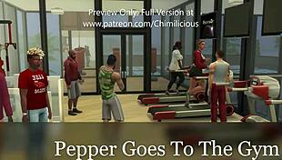 sexercise session with my horny anime girlfriend in public