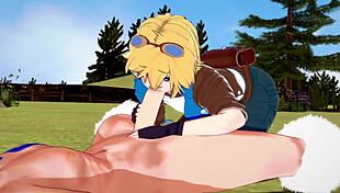 League Of Legends Yaoi - Ezreal X Braum Hard Sex Handjob Blowjob And Fucked