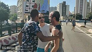 Naughty guy hunts for fun and gets fucked by two