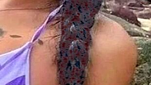 Drawing Hot African Woman In Bikini On Beach