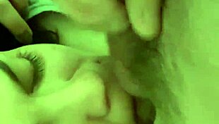 Lying down for a close-up ball licking session.