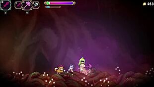 futanari boss fight with monster cock in hentai anime