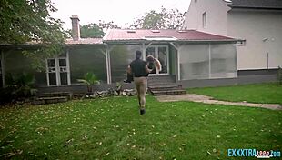 Tiny 18+ Gardener Mona Blue Gets Fingered, Blown, & Cumshot by Big Cock Maximo Garcia!