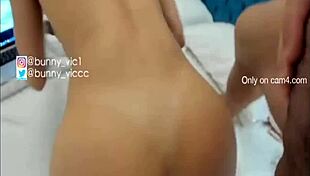 Latina bunny babe performs on webcam in seductive costume show