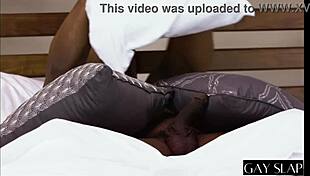 Interracial French Bodybuilder Takes Big Black Cock Hard