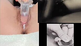 petite teen masturbates while watching sexy lesbian amateurs