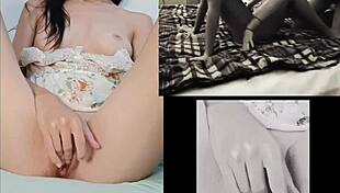 petite teen masturbates while watching sexy lesbian amateurs