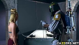 Princess lay chained rides boba in cosplay parody