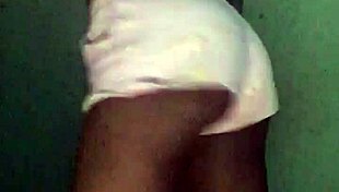 Watch me striptease for the neighbor! Twerking while he fingers my tight ass.