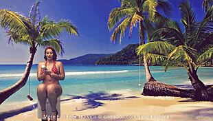 does this curvy amateur girl fuck herself with a glass dildo on webcam?