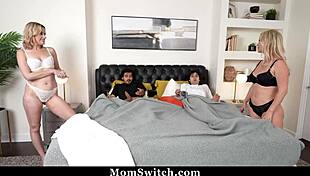 Curvy milf stepmom fools around with stepsons in taboo ways