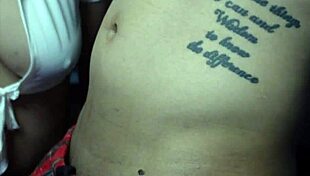 The slutty Asian wife gives a blowjob