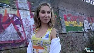 teen punk girl's intriguing first public sex with stranger in outdoor setting