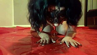 Slut Lucy Nude in Fetish Scene Drinking Piss from Whore Partner