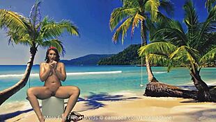 does this curvy amateur girl fuck herself with a glass dildo on webcam?