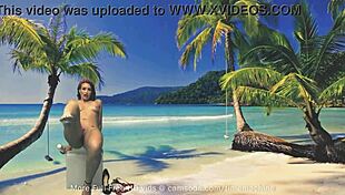 does this curvy amateur girl fuck herself with a glass dildo on webcam?