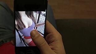 Chatting about this cute brunette teen's pov blowjob with big cock and facial