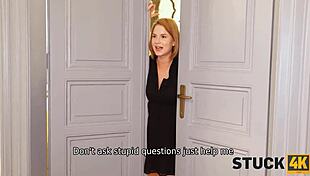 Babe feels cared for by older stepbrother in stuck situation