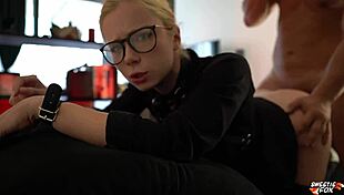 i passionately watched this hot redhead get gagged and fucked deeply in missionary before sucking my big cock