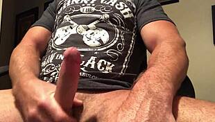 Massive Cock Stroked to Huge Cumshot Explosion