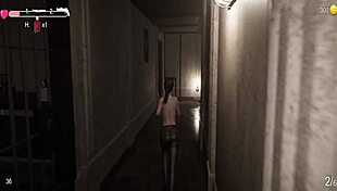 Shaved Pussy Play in Mansion Escape with Cumshot