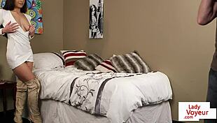 British Femdom With Big Tits And Long Hair Instructs Sub To Undress And Jerk Off Until He Cums