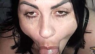 Big Cock Explodes in Amateur's Mouth During Intense Handjob